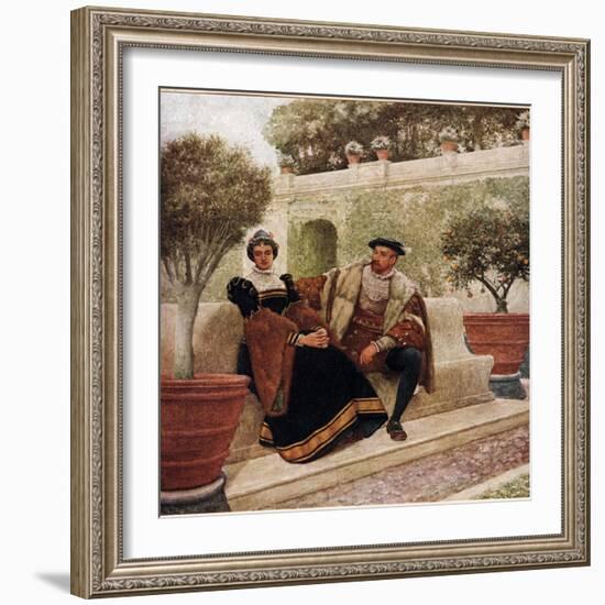 Lorenzo and Jessica, Illustration from 'The Merchant of Venice', c.1910-Sir James Dromgole Linton-Framed Giclee Print