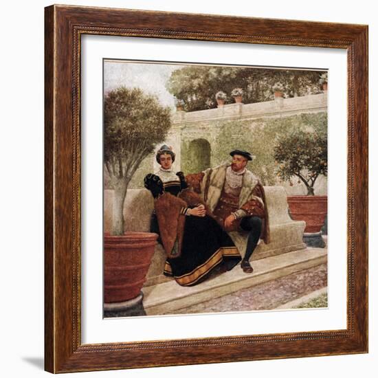 Lorenzo and Jessica, Illustration from 'The Merchant of Venice', c.1910-Sir James Dromgole Linton-Framed Giclee Print