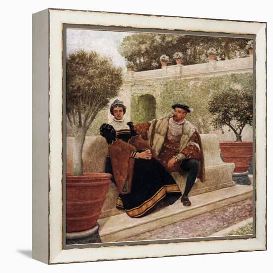 Lorenzo and Jessica, Illustration from 'The Merchant of Venice', c.1910-Sir James Dromgole Linton-Framed Premier Image Canvas