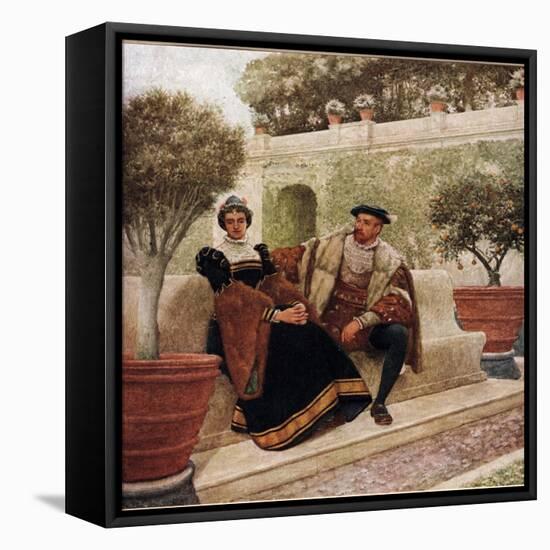 Lorenzo and Jessica, Illustration from 'The Merchant of Venice', c.1910-Sir James Dromgole Linton-Framed Premier Image Canvas