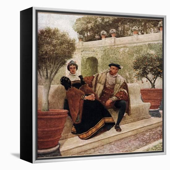 Lorenzo and Jessica, Illustration from 'The Merchant of Venice', c.1910-Sir James Dromgole Linton-Framed Premier Image Canvas