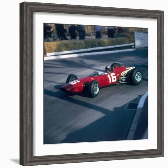 Lorenzo Bandini Driving a Ferrari 246, in the Monaco Grand Prix, Monte Carlo, 1966-null-Framed Photographic Print