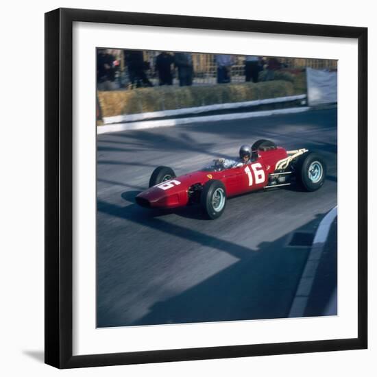 Lorenzo Bandini Driving a Ferrari 246, in the Monaco Grand Prix, Monte Carlo, 1966-null-Framed Photographic Print