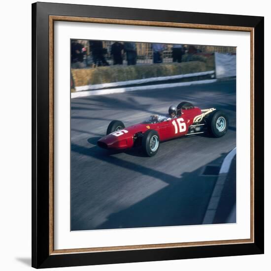 Lorenzo Bandini Driving a Ferrari 246, in the Monaco Grand Prix, Monte Carlo, 1966-null-Framed Photographic Print