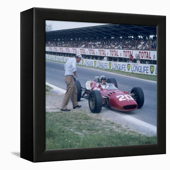 Lorenzo Bandini in a Ferrari 312, French Grand Prix, Reims, France, 1966-null-Framed Premier Image Canvas