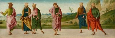 The Miracle of the Catafalque (Panel A), circa 1500-1506 (Tempera on Panel)-Lorenzo Costa-Giclee Print