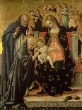 Mystic Marriage of St. Catherine, Detail (Panel)-Lorenzo da Sanseverino-Framed Premier Image Canvas