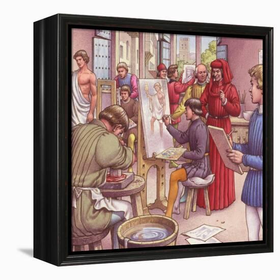 Lorenzo De Medici Visits the School for Artists-Pat Nicolle-Framed Premier Image Canvas