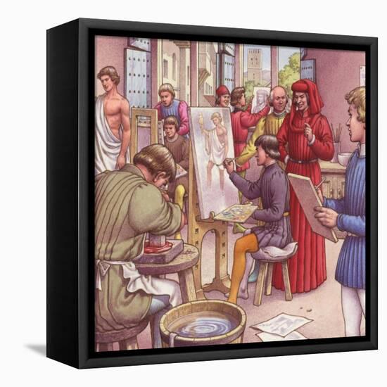 Lorenzo De Medici Visits the School for Artists-Pat Nicolle-Framed Premier Image Canvas