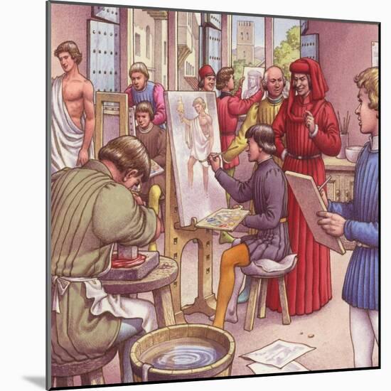 Lorenzo De Medici Visits the School for Artists-Pat Nicolle-Mounted Giclee Print