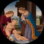 Madonna Adoring the Child with the Infant Saint John the Baptist and an Angel, c.1492-Lorenzo di Credi-Framed Giclee Print