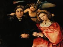 Portrait of Messer Marsilio and His Wife-Lorenzo Lotto-Giclee Print