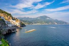 View of the town in Spring, Positano, Amalfi Coast (Costiera Amalfitana), Campania-Lorenzo Mattei-Framed Photographic Print