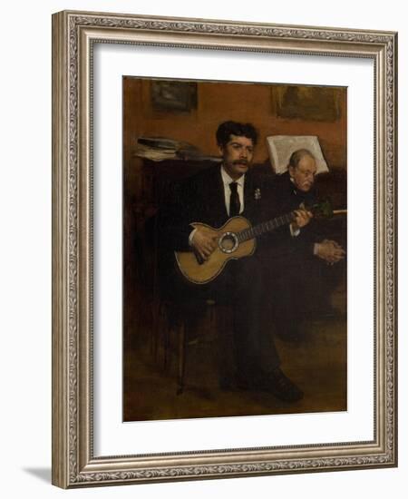 Lorenzo Pagans and Auguste De Gas, 1871-1872-Edgar Degas-Framed Giclee Print