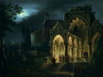 Death of Romeo and Juliet in Moonlit Landscape-Lorenzo Scarabellotto-Framed Premier Image Canvas