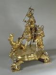 Silver and Gilded Bronze Saint George and the Princess, Late 1600-Lorenzo Vaccaro-Framed Premier Image Canvas