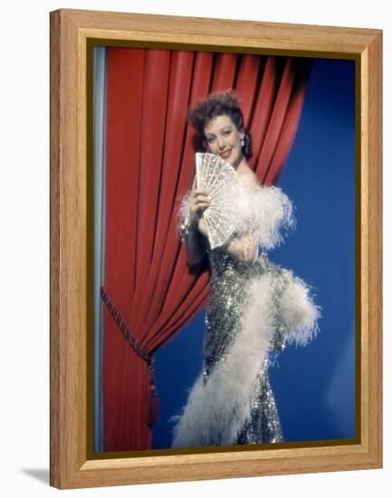 Loretta Young (photo)-null-Framed Stretched Canvas