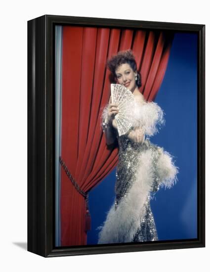 Loretta Young (photo)-null-Framed Stretched Canvas