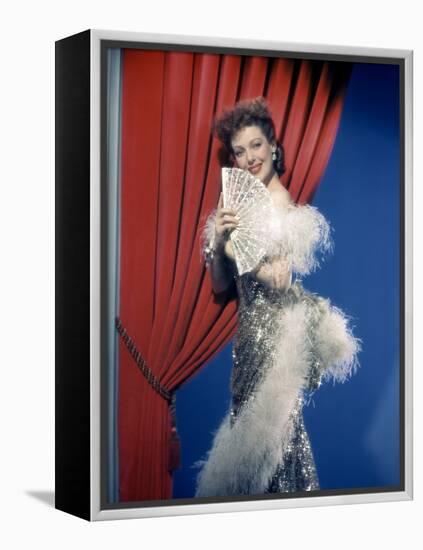 Loretta Young (photo)-null-Framed Stretched Canvas