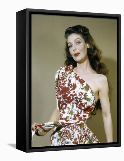 Loretta Young (photo)-null-Framed Stretched Canvas