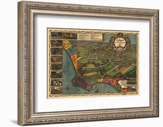 Los Angeles 1871-Vintage Reproduction-Framed Art Print