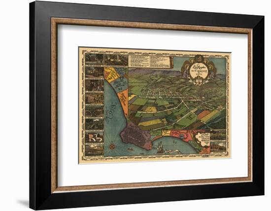 Los Angeles 1871-Vintage Reproduction-Framed Art Print