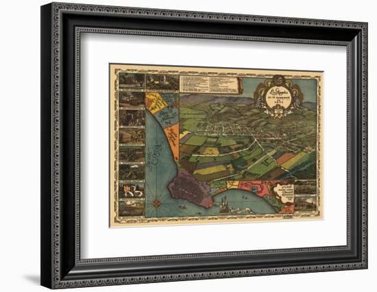 Los Angeles 1871-Vintage Reproduction-Framed Art Print