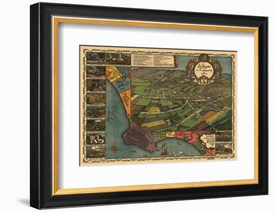 Los Angeles 1871-Vintage Reproduction-Framed Art Print