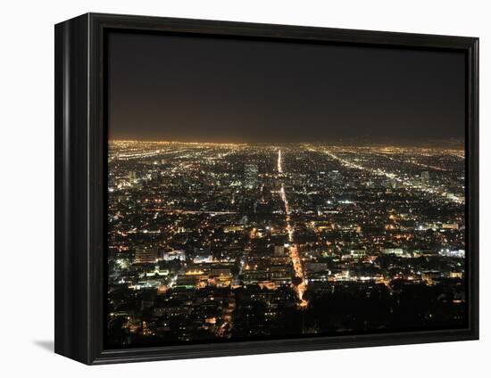 Los Angeles at Night, Los Angeles, California, United States of America, North America-Wendy Connett-Framed Premier Image Canvas