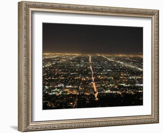 Los Angeles at Night, Los Angeles, California, United States of America, North America-Wendy Connett-Framed Photographic Print