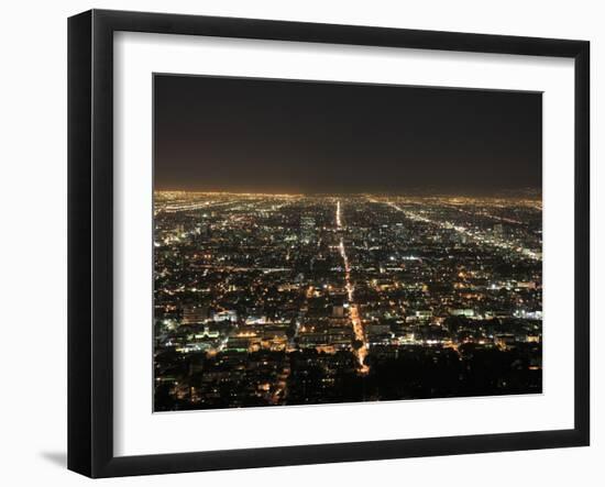 Los Angeles at Night, Los Angeles, California, United States of America, North America-Wendy Connett-Framed Photographic Print