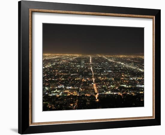 Los Angeles at Night, Los Angeles, California, United States of America, North America-Wendy Connett-Framed Photographic Print