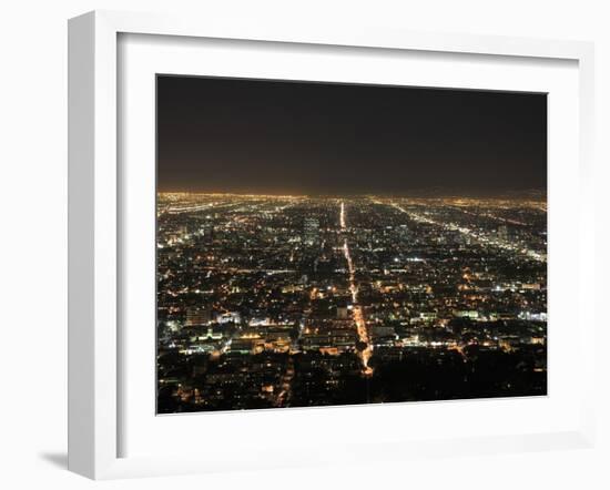 Los Angeles at Night, Los Angeles, California, United States of America, North America-Wendy Connett-Framed Photographic Print