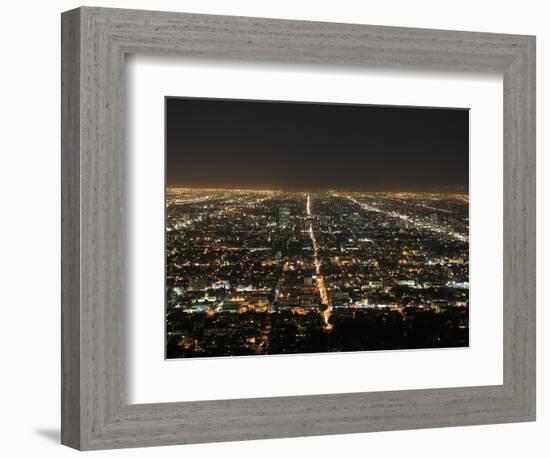 Los Angeles at Night, Los Angeles, California, United States of America, North America-Wendy Connett-Framed Photographic Print