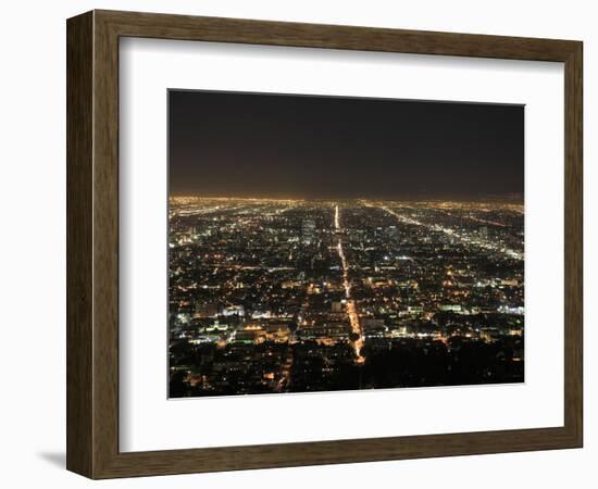 Los Angeles at Night, Los Angeles, California, United States of America, North America-Wendy Connett-Framed Photographic Print