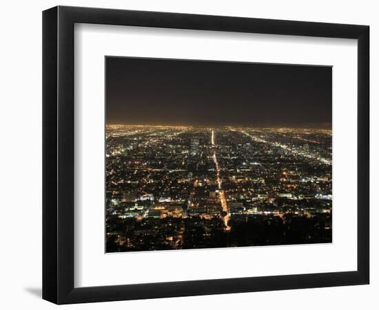 Los Angeles at Night, Los Angeles, California, United States of America, North America-Wendy Connett-Framed Photographic Print