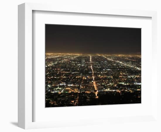 Los Angeles at Night, Los Angeles, California, United States of America, North America-Wendy Connett-Framed Photographic Print