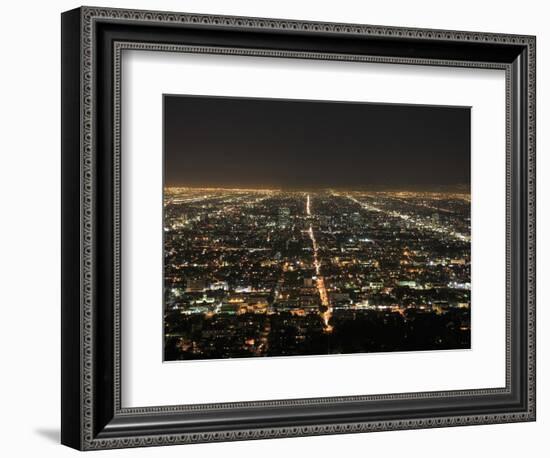 Los Angeles at Night, Los Angeles, California, United States of America, North America-Wendy Connett-Framed Photographic Print