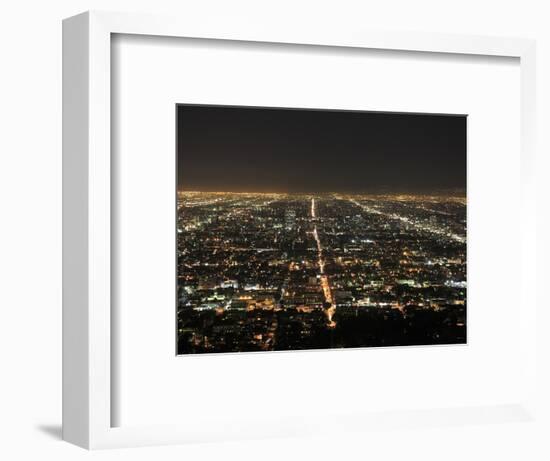 Los Angeles at Night, Los Angeles, California, United States of America, North America-Wendy Connett-Framed Photographic Print