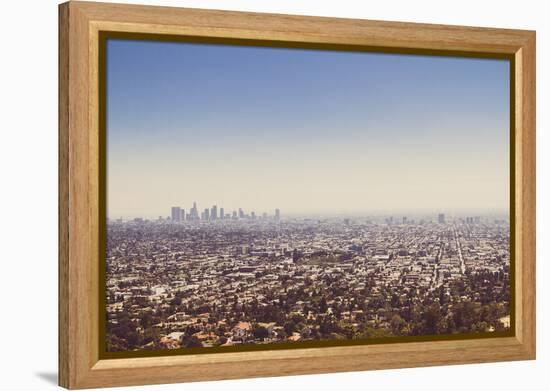 Los Angeles, CA, USA: City Of Los Angeles From Griffith Observatory Dtwn L.A. In Distance-Axel Brunst-Framed Premier Image Canvas