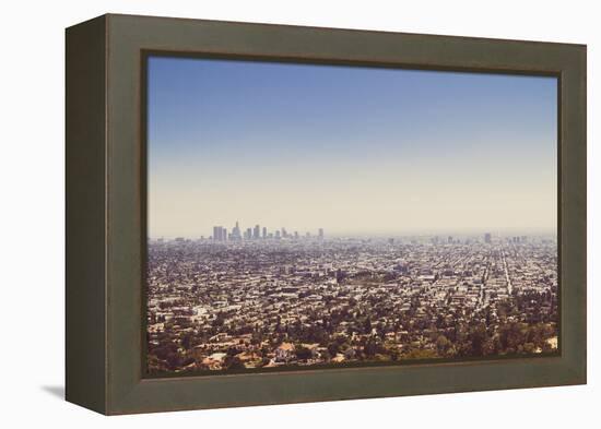 Los Angeles, CA, USA: City Of Los Angeles From Griffith Observatory Dtwn L.A. In Distance-Axel Brunst-Framed Premier Image Canvas