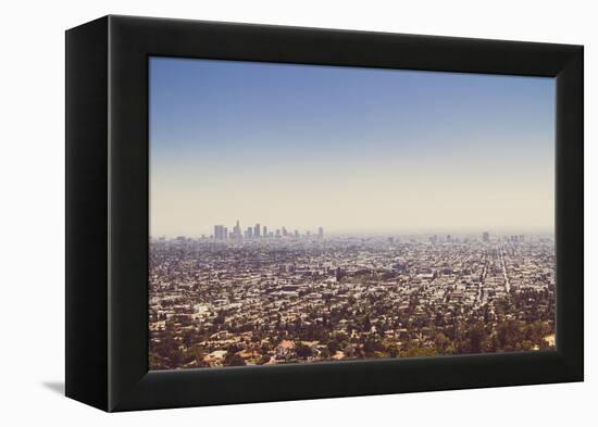 Los Angeles, CA, USA: City Of Los Angeles From Griffith Observatory Dtwn L.A. In Distance-Axel Brunst-Framed Premier Image Canvas