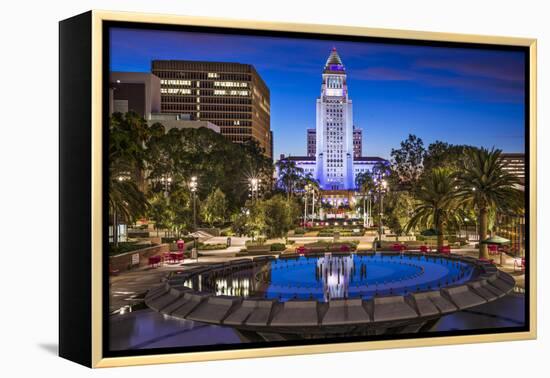 Los Angeles, California at City Hall.-SeanPavonePhoto-Framed Premier Image Canvas