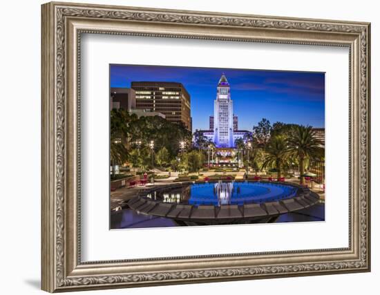 Los Angeles, California at City Hall.-SeanPavonePhoto-Framed Photographic Print