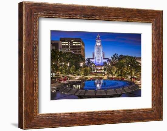 Los Angeles, California at City Hall.-SeanPavonePhoto-Framed Photographic Print