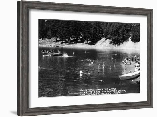 Los Angeles, California - Crystal Lake Recreation Camp-Lantern Press-Framed Art Print