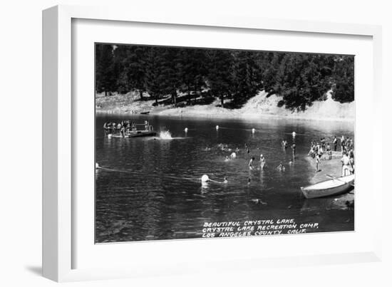 Los Angeles, California - Crystal Lake Recreation Camp-Lantern Press-Framed Art Print