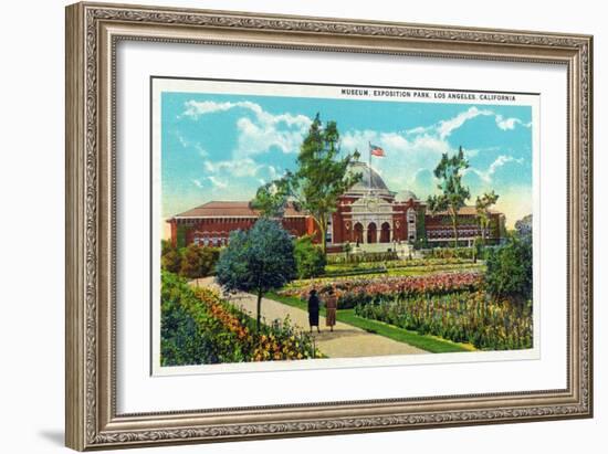 Los Angeles, California - Exposition Park, Exterior View of Museum-Lantern Press-Framed Art Print