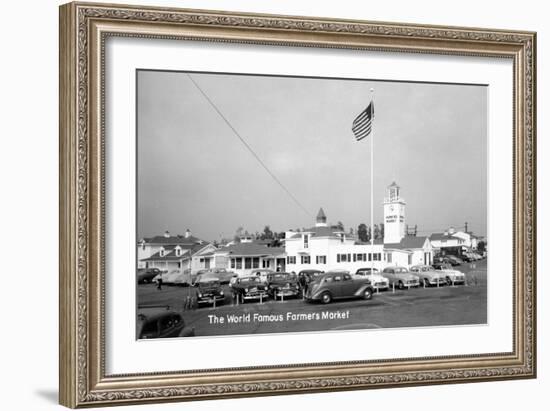 Los Angeles, California - Famous Farmers Market-Lantern Press-Framed Art Print