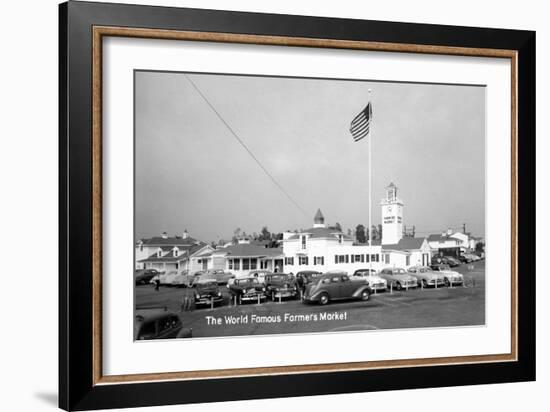 Los Angeles, California - Famous Farmers Market-Lantern Press-Framed Art Print